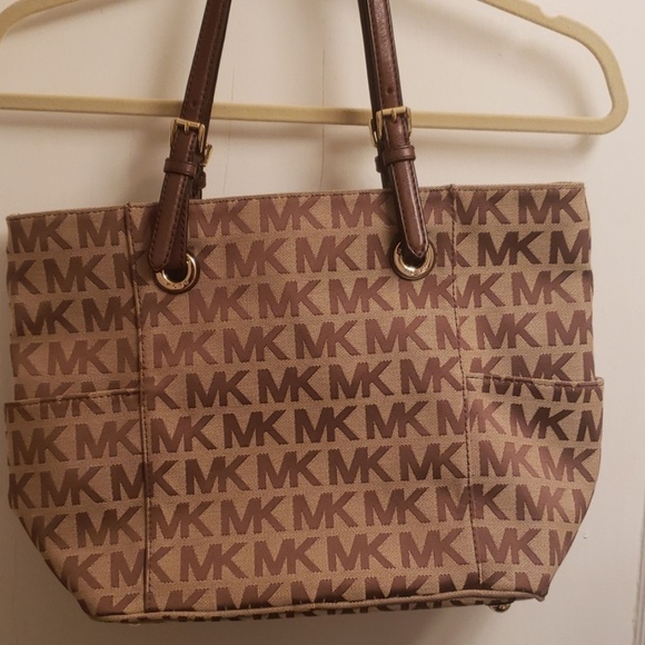 Authentic Michael Kors Canvas Purse - Picture 7 of 8